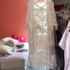 White bikini cover up